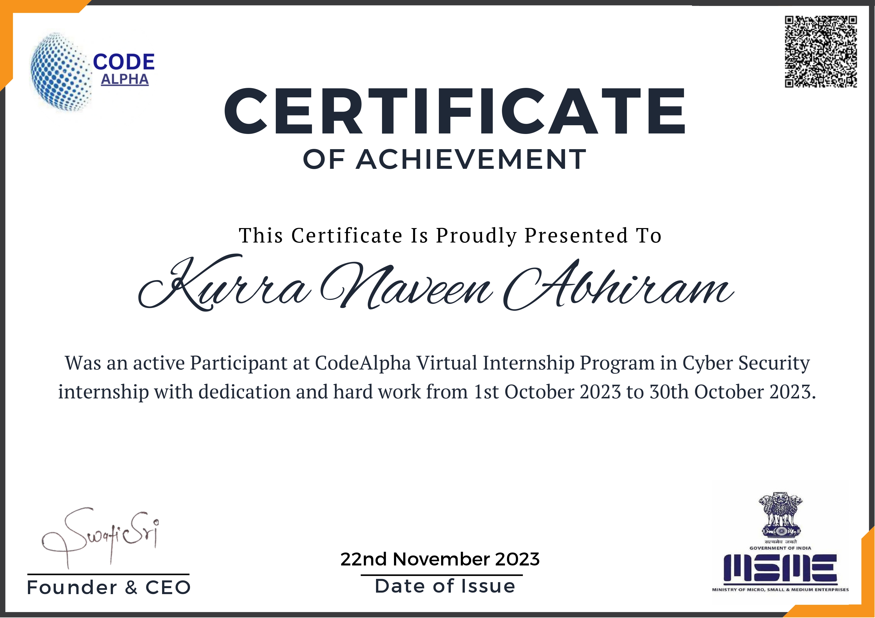 Virtual Internship Program in Cyber Security