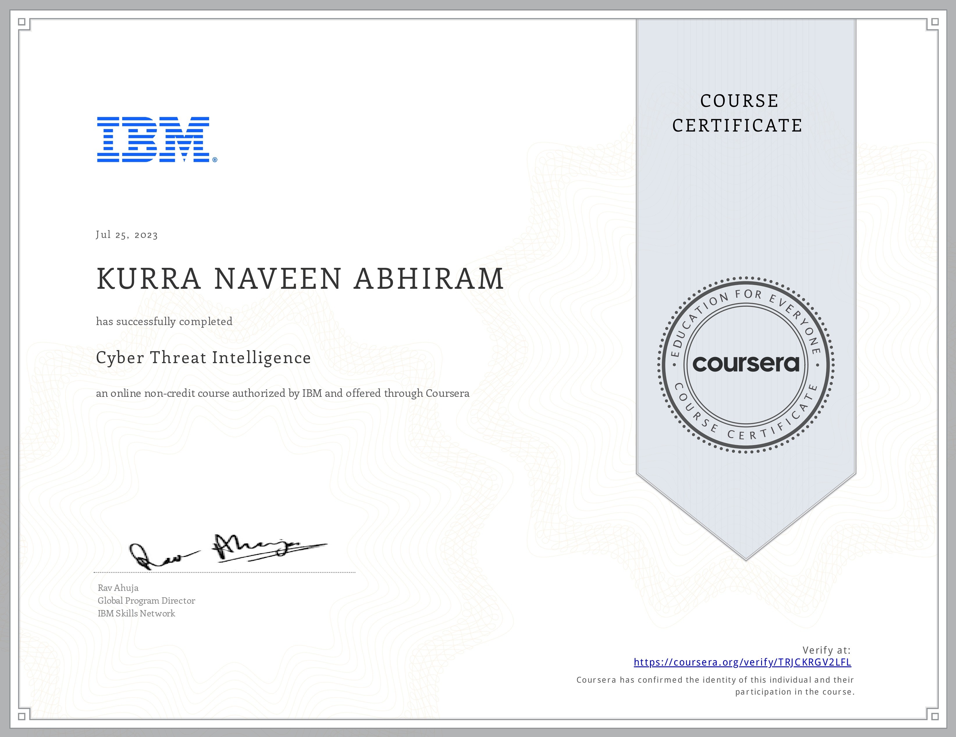 Certified Threat Intelligence