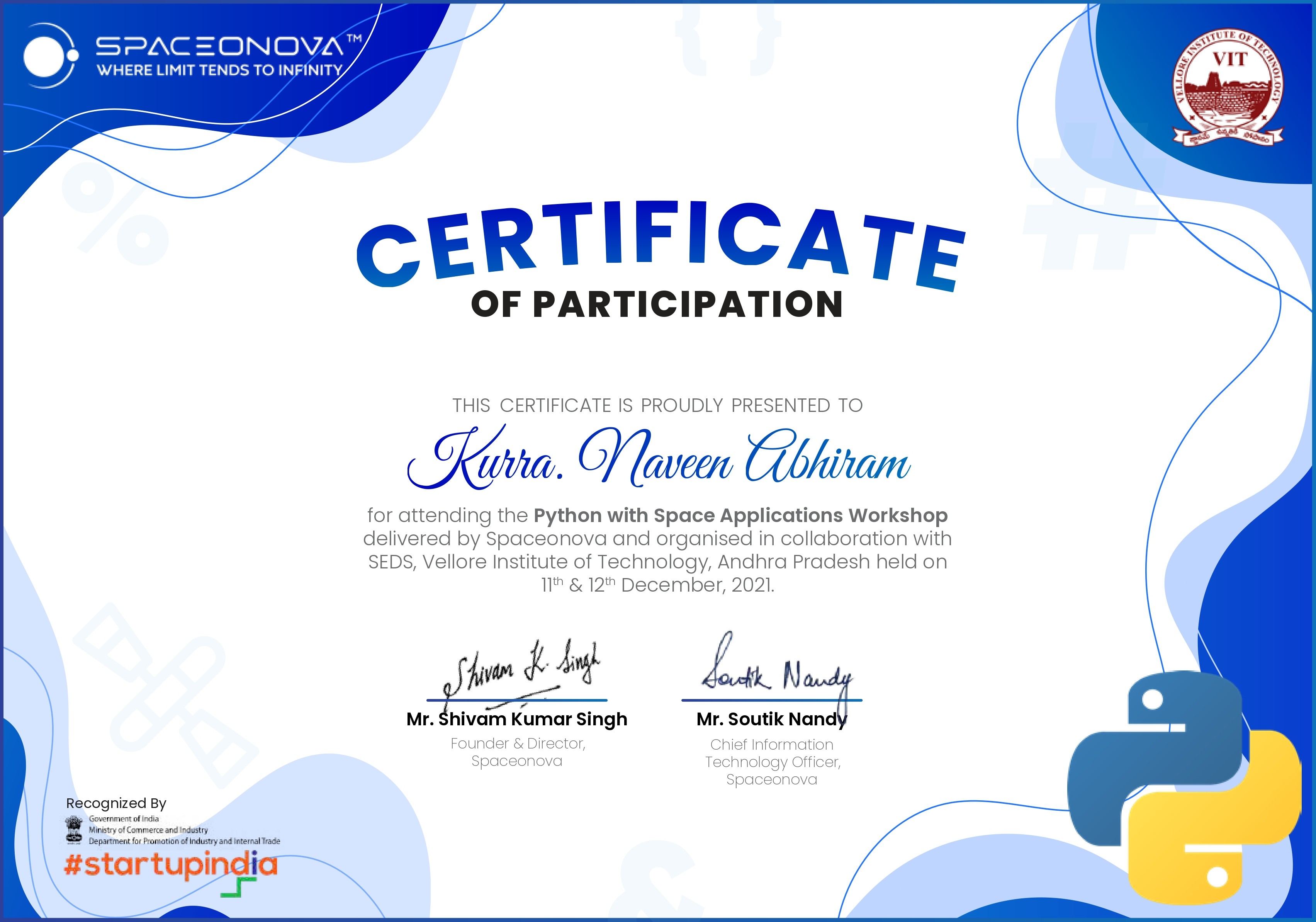 Python with Space Application
